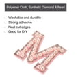 thumbnail image 3 of Uxcell Iron on Letter Pearl Letter Patches Rhinestone Pink A-Z Glitter Pearls Rhinestone Alphabet Patches 26 Pack, 3 of 6