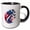 Black/White, variant on 3drose, Fighter Jets Planes, Red, White, Blue, the Usa Flag. Patriotic Gift, 15oz Mug
