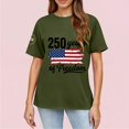 thumbnail image 4 of MEICHEN Womens 250th Anniversary Freedom Tops Usa Flag Printed Short Sleeve Blouses Summer Cotton Relaxed Fit Graphic Tees 4th of July Tshirts, 4 of 6