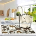 thumbnail image 5 of Dish Drying Mat Cow Leather Skin Kitchen Dish Pads Super Absorbent Microfiber Dish Drying Rack Pads Safe Heat-resistant Kitchen Counter Mat,16x18 Inch, 5 of 7