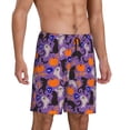 thumbnail image 2 of Naloa Halloween Black Cats Men's Short Pajama Pants, Pj Shorts, Lounge Comfort Shorts-X-Large, 2 of 6