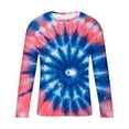 thumbnail image 5 of Zylanna Men's Long Sleeve T-Shirts, Homewear Crew Neck Loose Tie Dye Casual Tops for Men Pink, 5 of 5