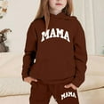 thumbnail image 2 of XEGLSBU Toddler Girl Fall Outfits Girls Outfits Hoodies Letter Print Sweatshirt Stylish and Comfortable Everyday Wear Fall Outfits for Girls Size 12/14 Brown Size 9-10 Years, 2 of 4