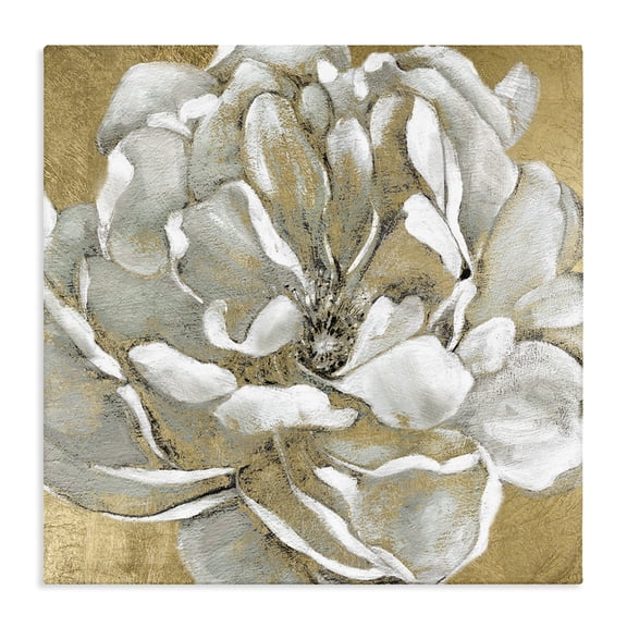 Stupell Industries Traditional Blushing White Magnolia Flower Abstract Canvas Art, 17 x 17, by Carol Robinson
