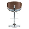 thumbnail image 5 of Simpli Home Marana Bentwood Bar Stool in Denim Blue Linen Look Fabric, 5 of 8