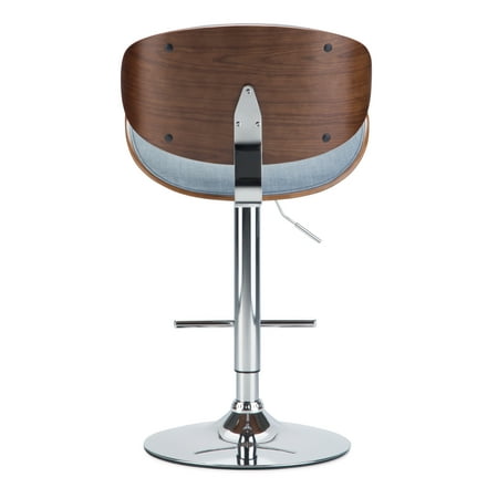 Simpli Home - Marana Bentwood Adjustable Height Gas Lift Bar Stool - Denim Blue