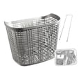 thumbnail image 1 of Cesta para bicicleta Cesta para bicicleta con manillar resistente para ir de compras, acampar, bicicletas de montaña Puntal gris y corto, 1 of 8