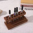 thumbnail image 4 of Porta Bolígrafos Nogal con Ranuras, Soporte para Cepillos Dientes, Soporte para Teléfono, Bandeja para Bolígrafos, Vitrina para Cepillos, Soporte de Almacenamiento, Color Nogal., 4 of 7