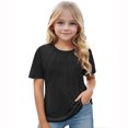 thumbnail image 5 of Delliss 2025 Girls Pleated T Shirts Kids Summer Loose Short Sleeve Fashion Tops, 5 of 5