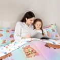 thumbnail image 4 of Erosebridal Brown Cartoon Capybara Twin Comforter Sets,Colorful 3D Stars Pattern Bedding Set For Kids Teens Reversible 2 Pieces, 4 of 7