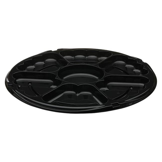 Pactiv 9916KY 16 in. Lazy Susan 6 Compartment Plastic