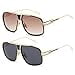 thumbnail image 3 of AEVOGUE Sunglasses For Men Goggle Alloy Big Frame Square Metal Punk Style Shield AE0336, 3 of 4