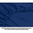 thumbnail image 2 of Extra Soft Brushed Fabric Deep Pocket 1800 Series Luxury 3-Piece Stripe Sheet Set (Twin, Navy), 2 of 2