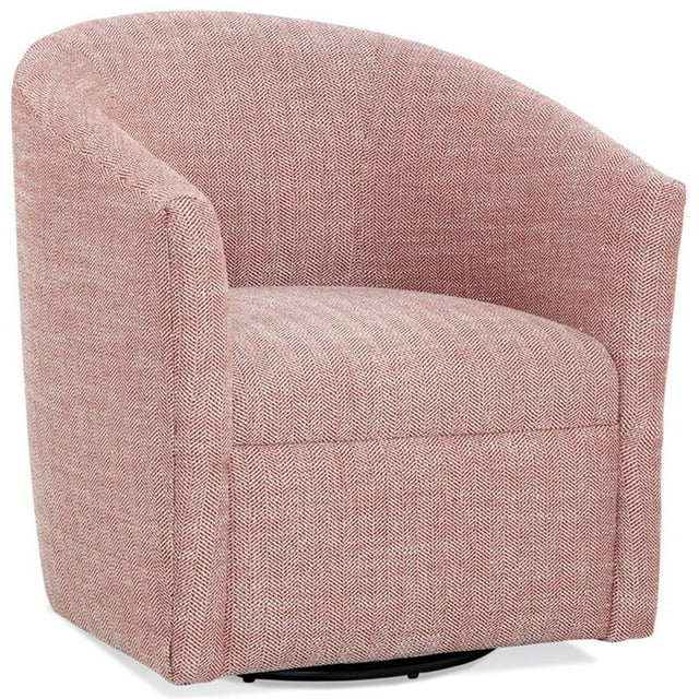 Comfort Pointe Lynton Fauteuil d'Appoint Pivotant en Tissu Rouge Brique Henné