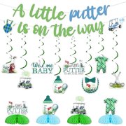 Golf Baby Shower Decor A Little Putter is On the Way Banner Garlands Golf Centerpieces for Table Cart Ball Hanging Swirls Par-Tee Time Baby Shower Supplies for Sports Newborn Party