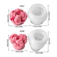 thumbnail image 3 of lixuesong Handmade Silicone Molds Ornament Plasters Peony Flower Candle Mould Castings Molds Craft Supplies, 3 of 3