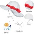 thumbnail image 5 of Adecuado para niños de 1 a 2 años: Happy Cherry, sombrero para el sol para niños, sombrero de pescador de verano para niños y niñas, protección solar anti-UV para playa, vacaciones, viajes, gorro ple, 5 of 5