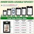thumbnail image 2 of CCOCC 100 Pcs Resealable Mylar Bags with Zipper and Frosted Clear Window Smell Proof Packaging Bag Foil Pouch Zipper Bags for Food Self Sealing Storage Supplies (Black, 3.14X5.11), 2 of 7