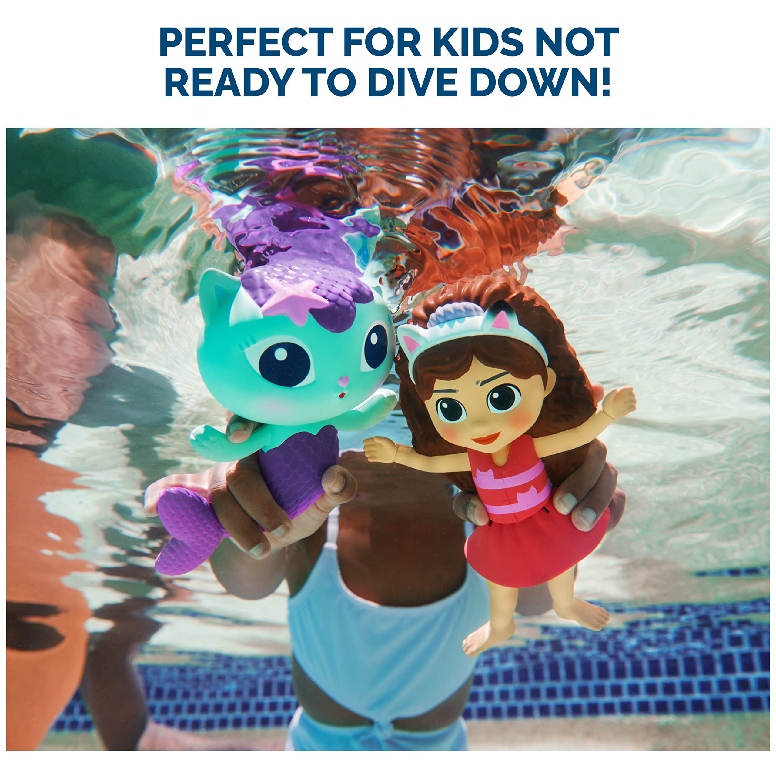 Swimways Gabbys Dollhouse Mercat Floatin' Figures, Swimming Pool Accessories & Kids Pool Toys, Gabby's Dollhouse Party Supplies & Water Toys for Kids Aged 3 & Up