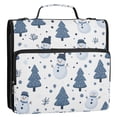 thumbnail image 5 of FORMRS Zipper Binder with Shoulder Strap 2-inch Ring 500 Sheet Capacity File Bag, Blue Cute Snowmen, 5 of 5