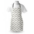 thumbnail image 4 of Scandinavian Apron, Wild Animal Girl with a Bow Creative Animal Design, Unisex Kitchen Bib with Adjustable Neck for Cooking Gardening, Adult Size, Almond Green and Pale Pink, by Ambesonne, 4 of 4