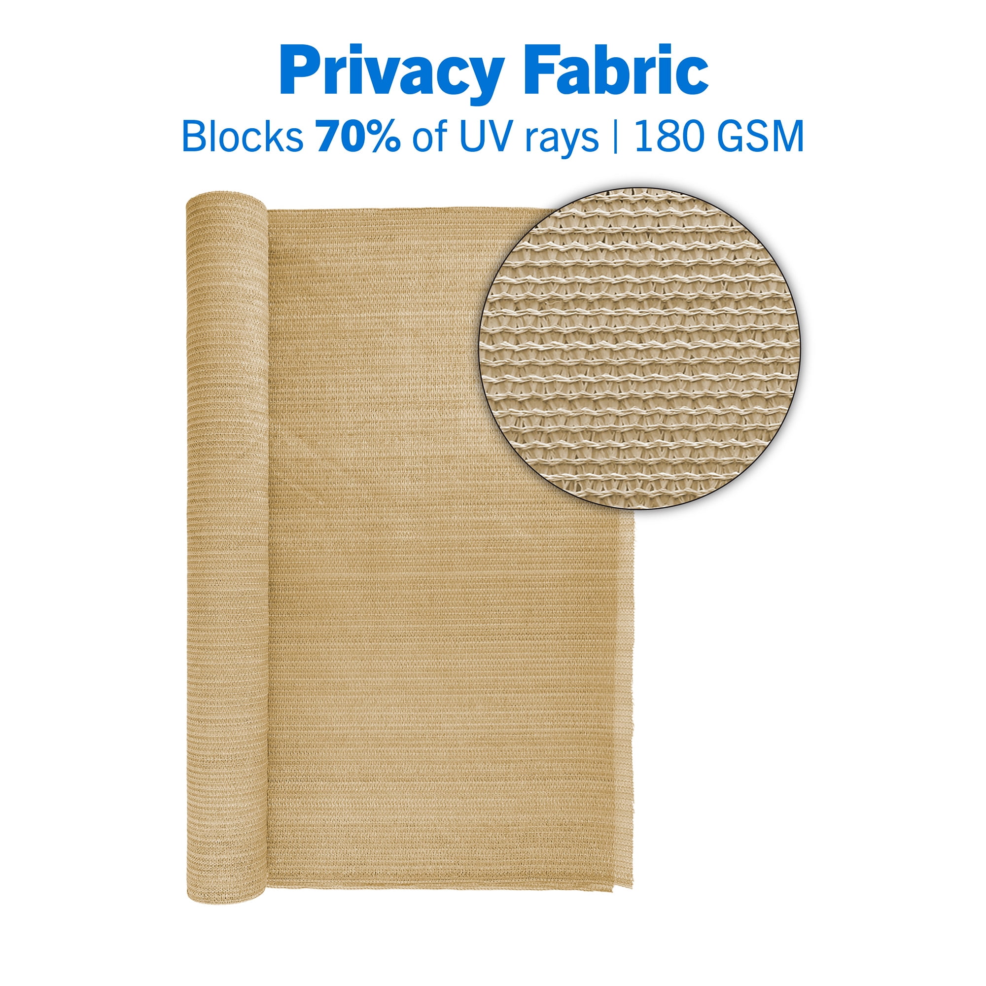 Screenguard Tan Privacy Fabric 15-ft L x 6-ft H with 70UV Protection