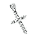 thumbnail image 2 of Luxurman Unisex 14K Large Natural 3.3 Ctw Diamond Cross Pendant (White Gold), 2 of 4