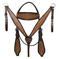 HKM Western Chaps Western Brisure Marron
