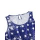 thumbnail image 5 of VISgogo Mono corto para mujer, sin mangas, cuello redondo, estampado de rayas y estrellas, con cordones, mono del día de la independencia VISgogo  moda, 5 of 7