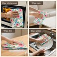 thumbnail image 6 of 2 Pcs Pioneer Flower Floral Print Pattern Kitchen Towels, Funny Microfiber Dish Towel Set, 18" X 26" Tea Towels, 6 of 6
