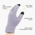 thumbnail image 3 of Winter Thermal Insulated Gloves Men Women Knit Touch Screen Gloves(Purple 2 Pairs), 3 of 5
