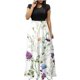 thumbnail image 2 of ICHUANYI Clearance Women's Floral Print Colorful Summer Dress Short Sleeve Dresses Beach Casual Maxi Sundress(White, XL) ICHUANYI WER2023081116405, 2 of 5