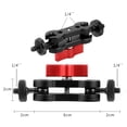 thumbnail image 2 of Labymos Double Ballhead Mount 1/4 Inch Screw Ball Head Arm 360 Degree Rotation Anodisation Aluminum Alloy for Phone Gimbal Monitor Photography Handle, 2 of 7