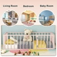 thumbnail image 4 of DreamBuck Twin Size Montessori Floor Bed with Safety Fence and Door, Metal Floor Bed Frame, Minimalist Versatile Floor Bed for Girls, Twin Bed Frame for room, Playroom, 4 of 7