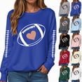 thumbnail image 4 of Godom Oversized Sweatshirt for Women Rugby Graphic Pullover Long Sleeve Drop Shoulder Fleece Sweatshirt, 4 of 7