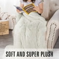 thumbnail image 7 of Junovo Super Soft Throw Blanket for Bed, Fluffy Cozy Plush Light Blanket, Washable Warm Furry Throw Blanket for Couch Sofa Chair Home Decor, 50"x60" ,Cream White, 7 of 7
