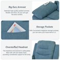 thumbnail image 7 of Massage Recliner,Power Lift Chair for Elderly with Adjustable Massage and Heating Function,Recliner Chair with Infinite Position and Side Pocket - Blue, 7 of 7