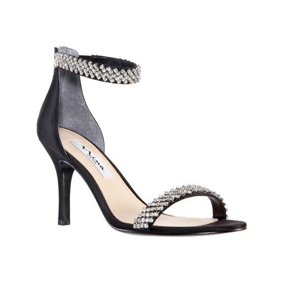 Nina Womens Vauna Leather Open Toe Evening Heels
