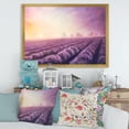 thumbnail image 3 of Lavender Fields During Sunrise 32 in x 16 in Framed Painting Canvas Art Print, by Designart, 3 of 4