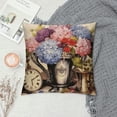 thumbnail image 2 of JEUXUS French Rustic Floral Sign Board Style Throw Pillow Covers Rose Lily Hyacinth Lavender Flower Print Square Pillowcase Decorative Cushion Covers for Home Sofa Couch, 2 of 5