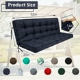 thumbnail image 3 of Porch Swing Cushion Thicken 4", 55" Swing Cushions 2-3 Seater Replacement, Waterproof Bench Cushions with Backrest, Anti-Fading Patio Swing Chair Pads for Outdoor Garden Furniture, 3 of 7