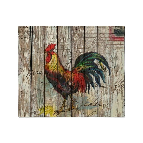 CafePress - Rustic Farm Country Rooster Throw Blanket - Soft Fleece Throw Blanket, 50"x60" for All Ages