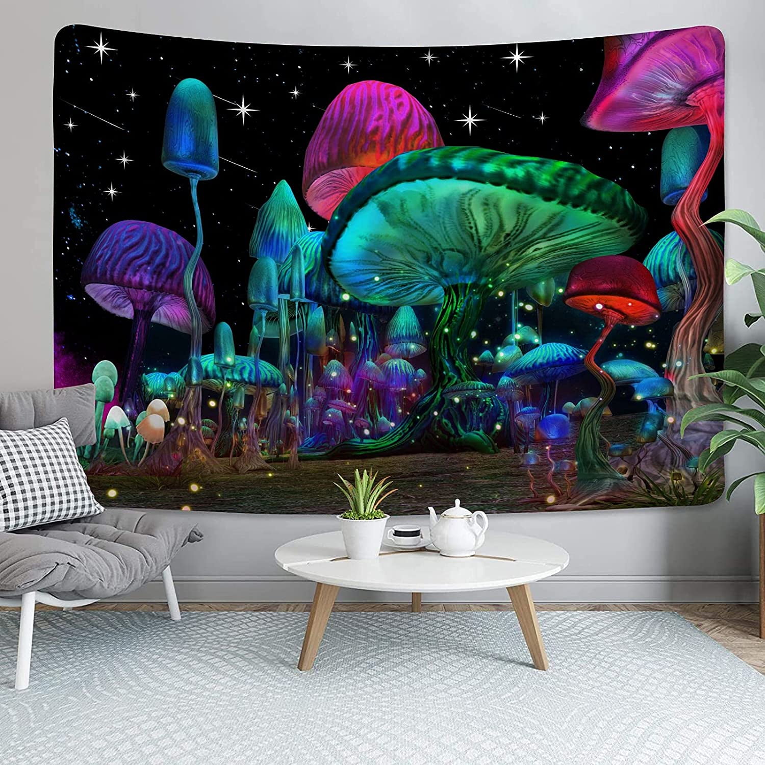 Psychedelic mushroom tapestry sale