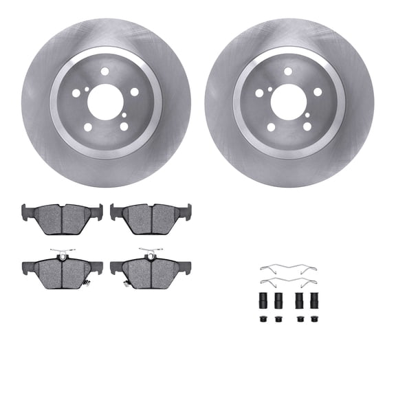Dynamic Friction Company Rear Brake Rotors with 5000 Advanced Brake Pads includes Hardware 6512-13237