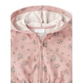 thumbnail image 2 of The Children's Place Girls Long Sleeve Printed Fleece Zip-Up Hoodie, Sizes XS-XXL, 2 of 3