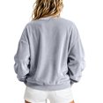 thumbnail image 4 of Xdegoge Womens Bomber Jackets Velour Long Sleeve Full Zip Up Vintage Casual Fall Winter Soft Y2K Trendy Outerwear with Pockets, 4 of 9