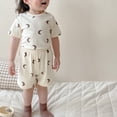 thumbnail image 5 of Ropa de hogar para niños Conjunto de pijama de verano para niños Ropa de hogar para niñas Conjunto de manga corta de algodón Dibujos animados, 5 of 5