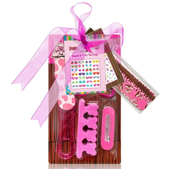 Piggy Paint Accessorize Me Nail Kit - Pedi Set, Nail Art, Stick-on Earrings, Files