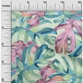 thumbnail image 2 of oneOone Cotton Silk Mint Green Fabric Tropical Palm Leaf Quilting Supplies Print Sewing Fabric By The Yard 42 Inch Wide, 2 of 4