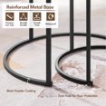 thumbnail image 4 of Nesting End Table Set of 2, Round Rustic Stacking Side Tables with Sturdy Metal Base for Living Room, Tea Room, Small Space, Apartment, Gray, 4 of 6